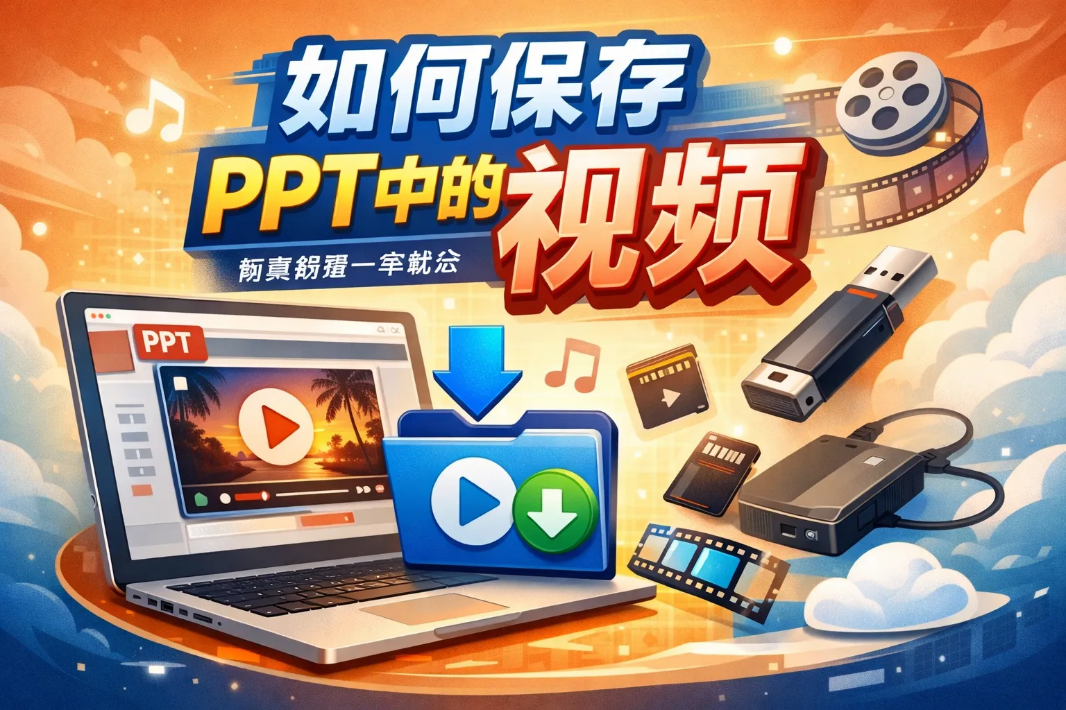 如何保存ppt中的视频