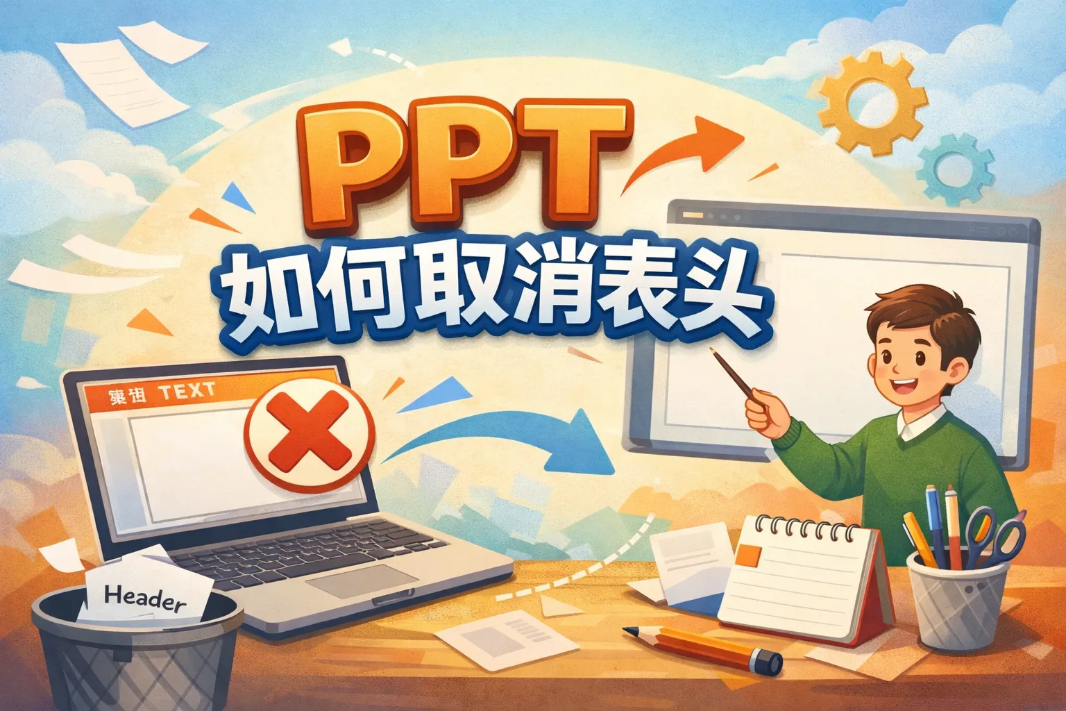 ppt如何取消表头