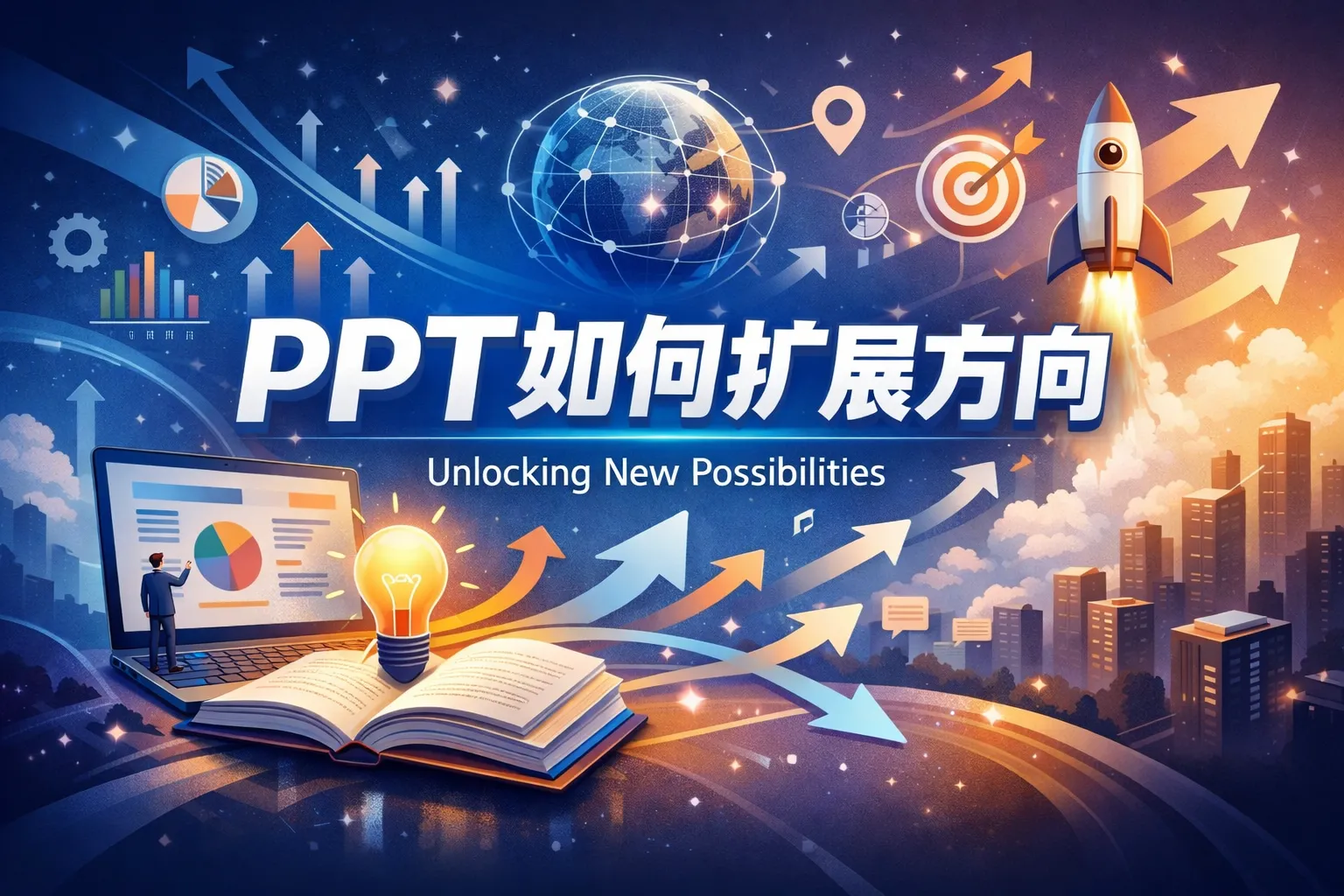 ppt如何扩展方向