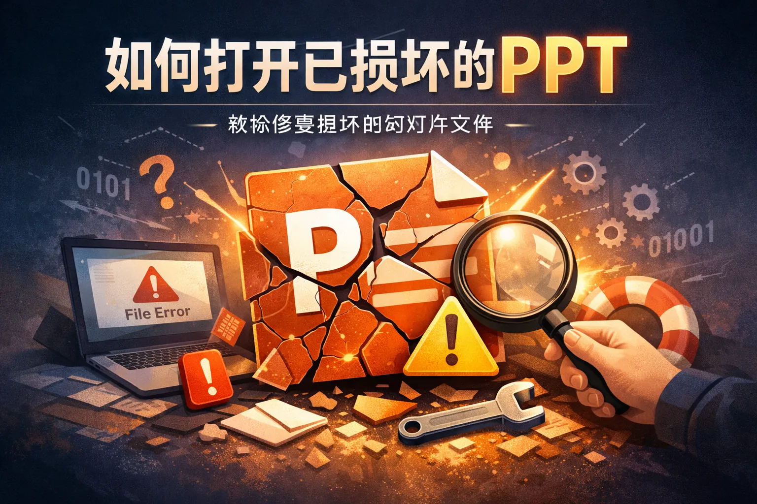 如何打开已损坏的ppt