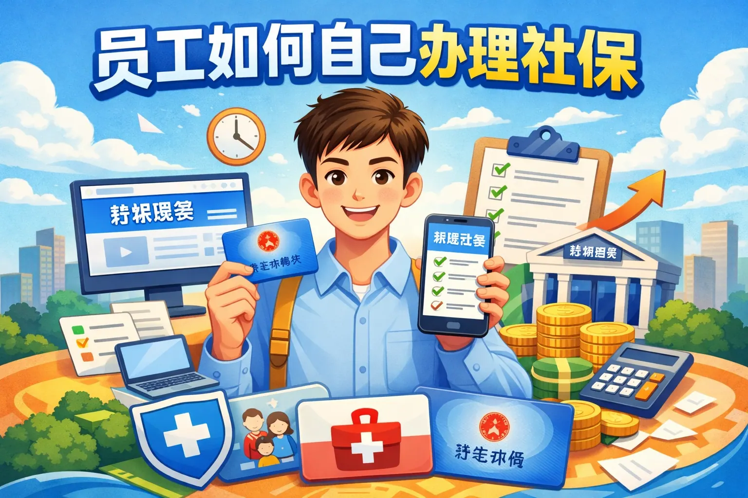 员工如何自己办理社保