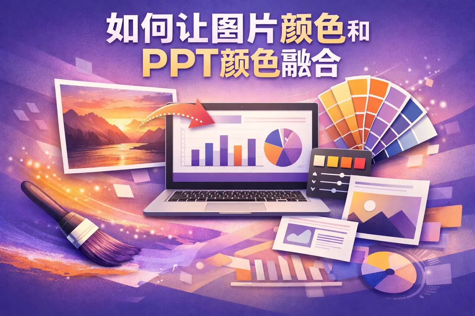 如何让图片颜色和PPT颜色融合