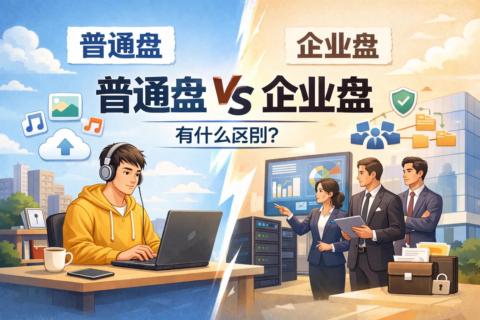 普通盘跟企业盘的区别