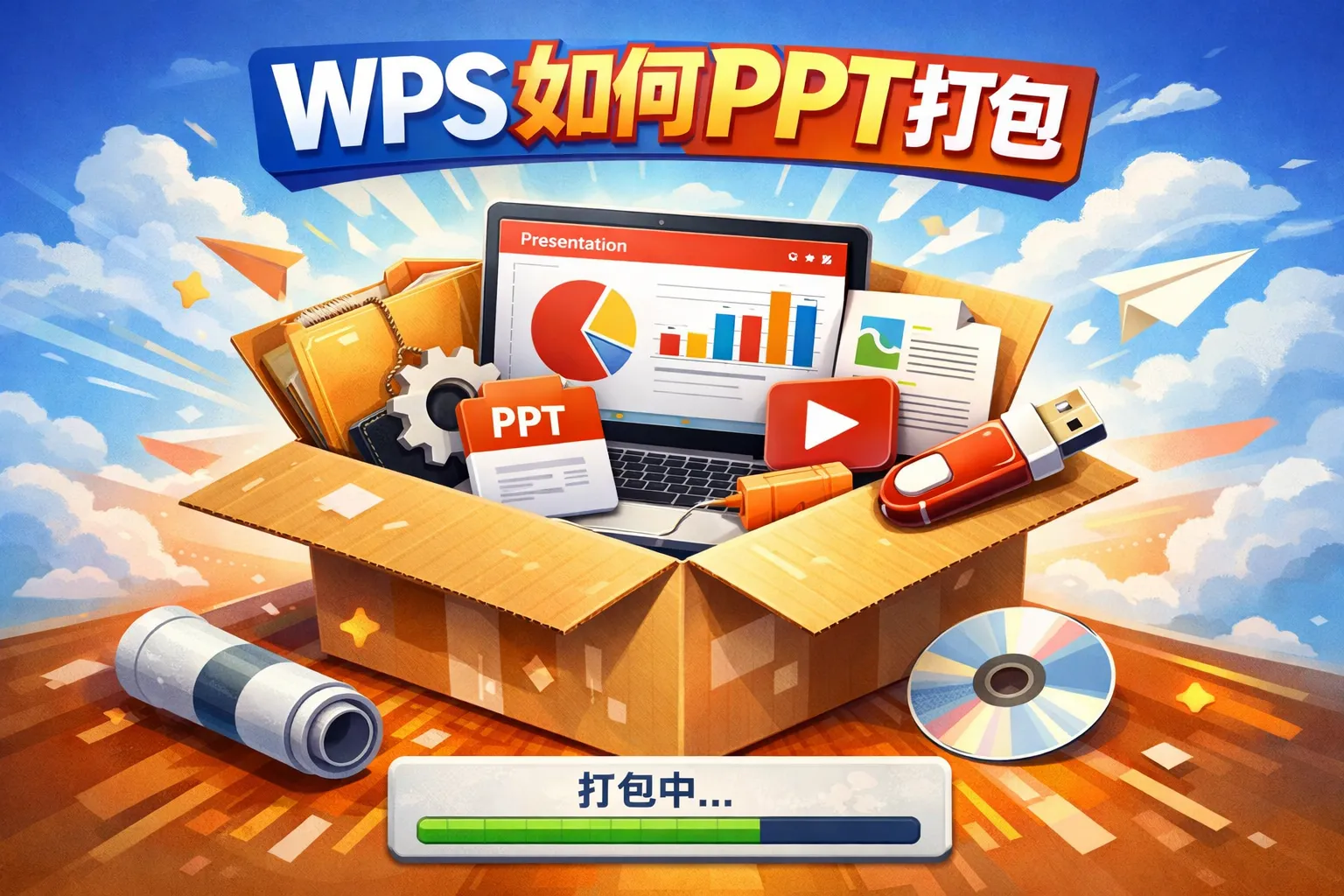 wps如何ppt打包