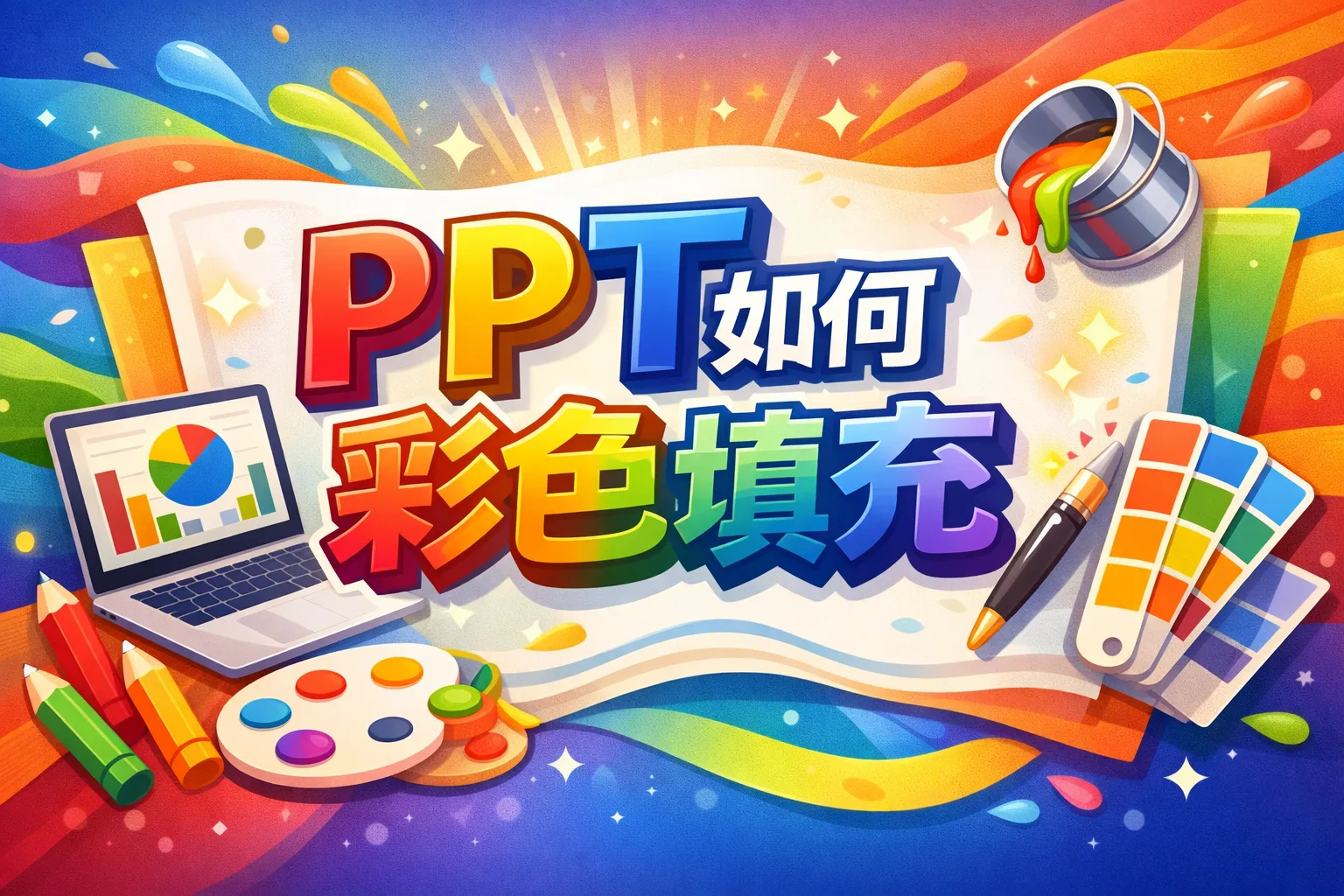 ppt如何彩色填充