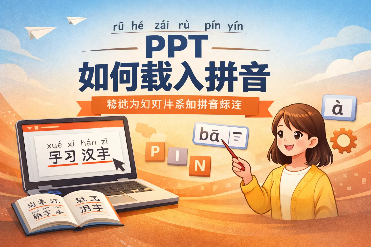 ppt如何载入拼音