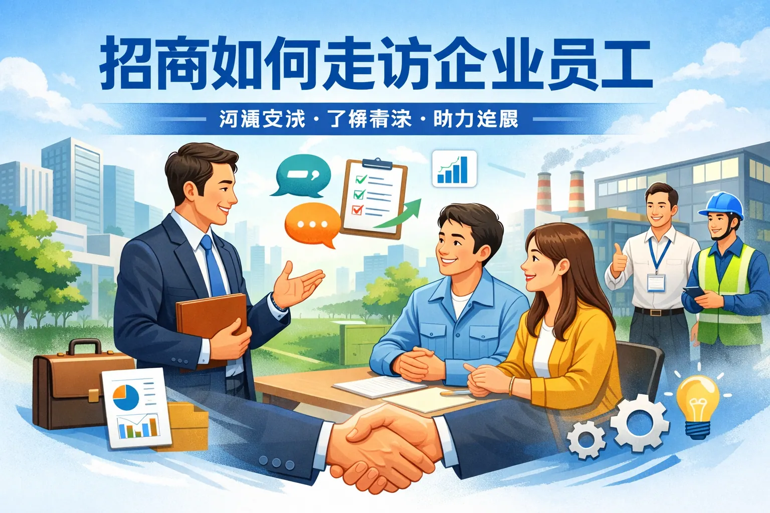 招商如何走访企业员工