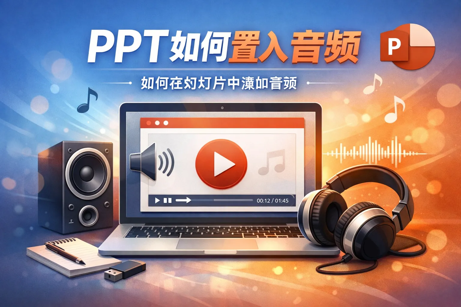 ppt如何置入音频