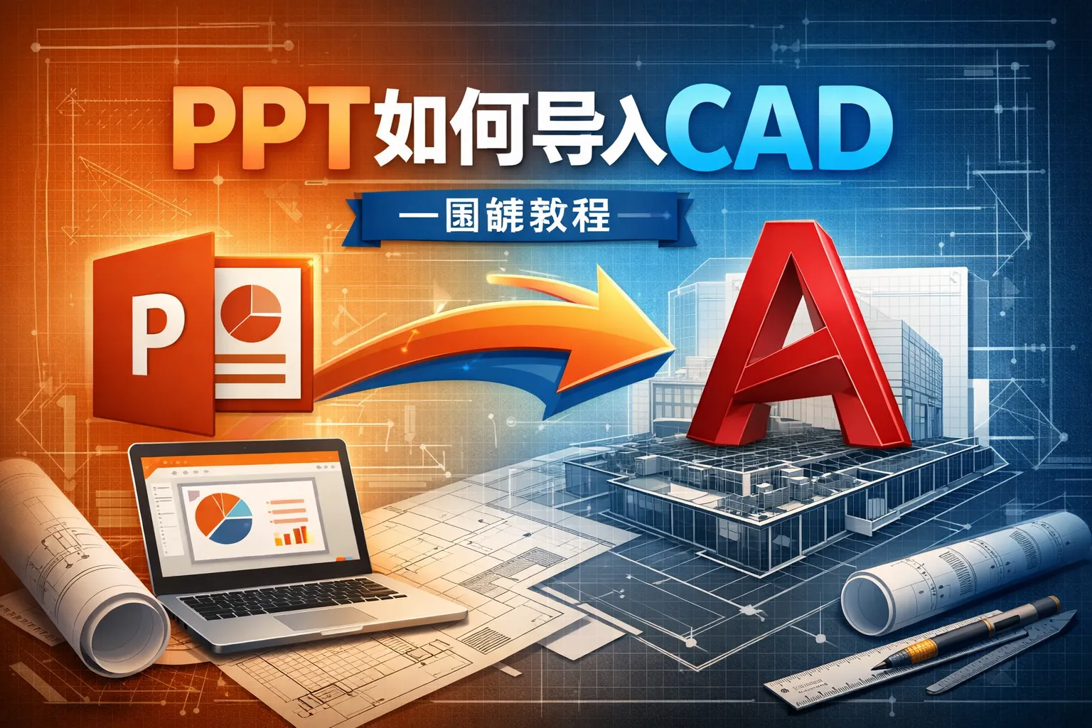 ppt如何导入cad