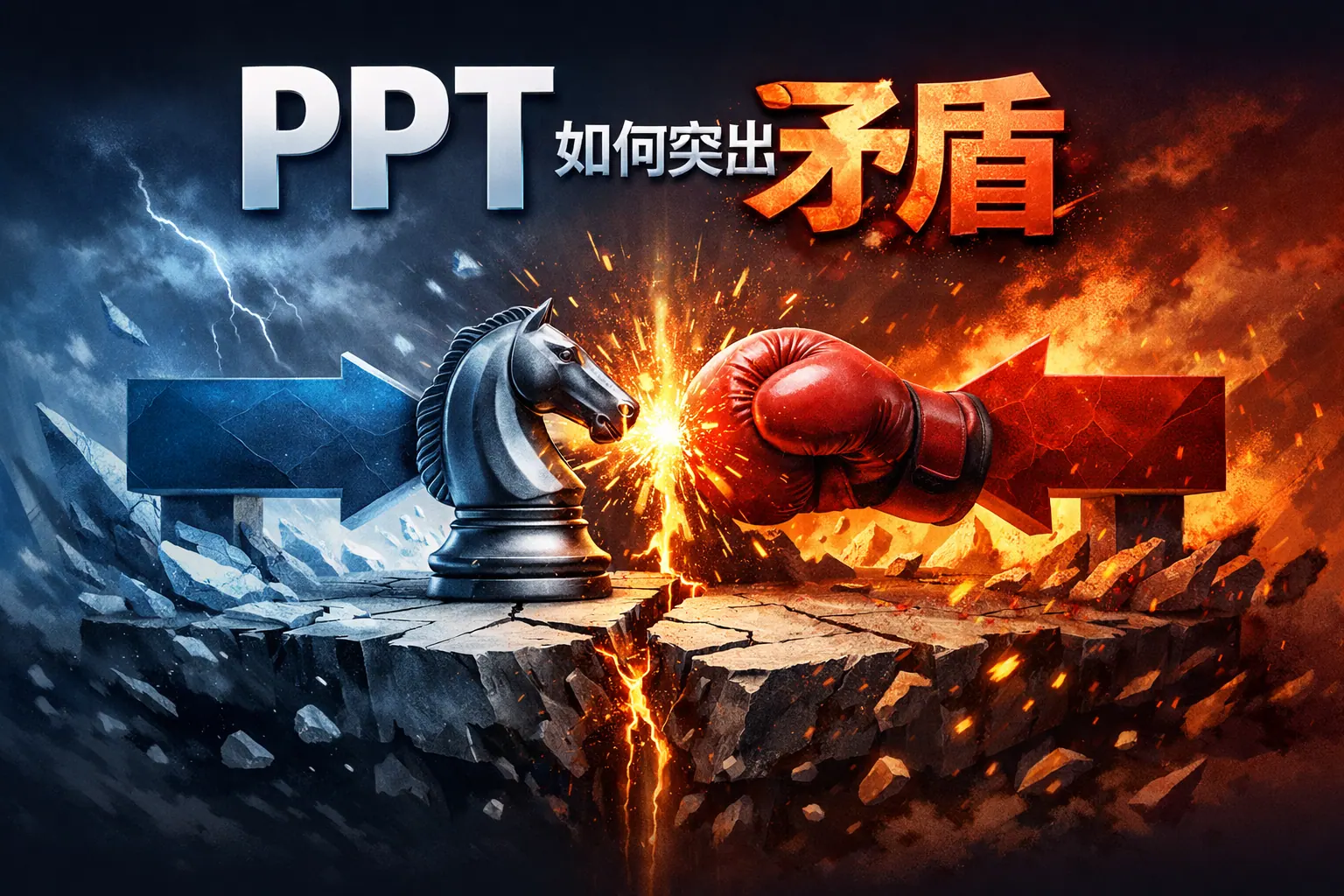 ppt如何突出矛盾