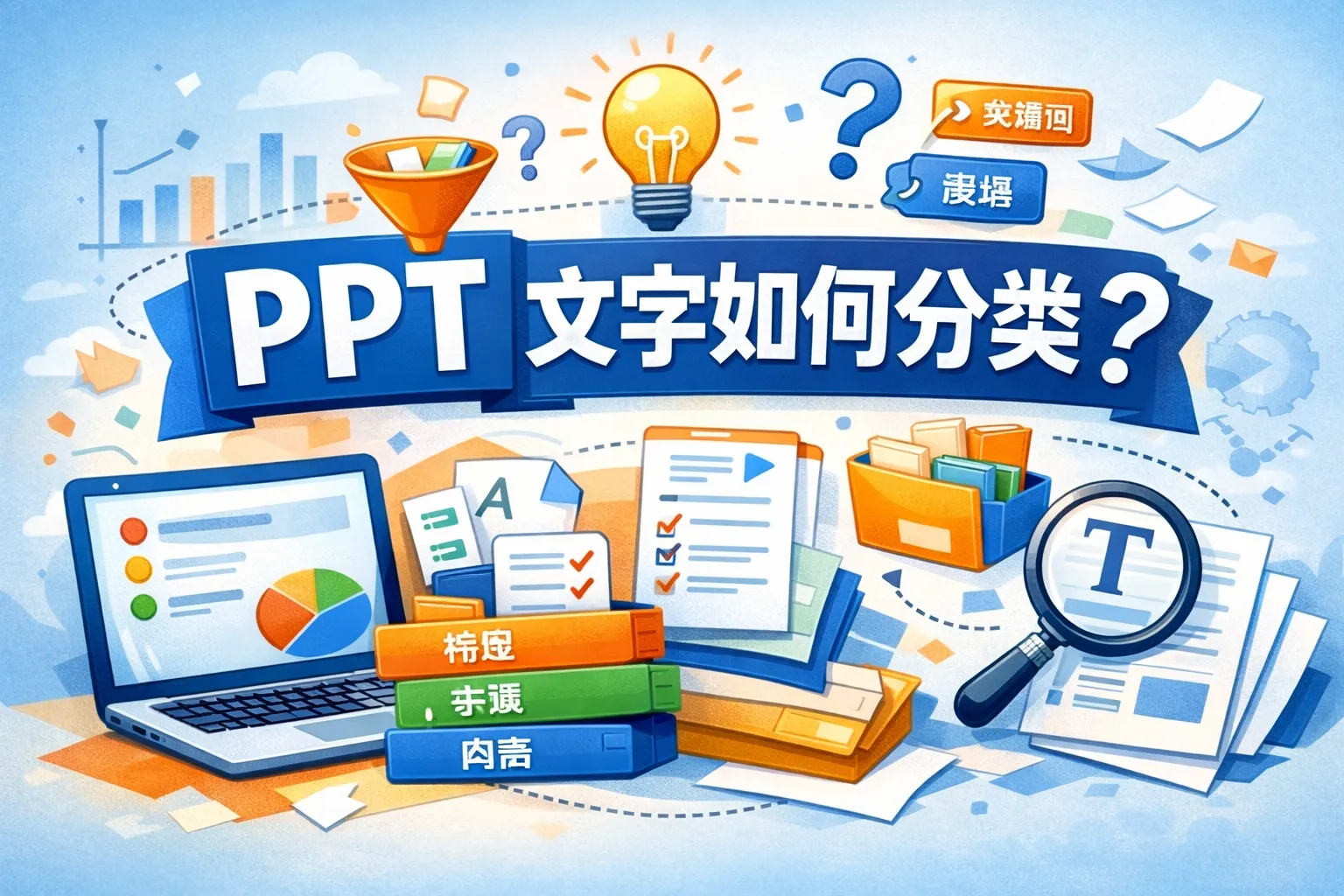 ppt文字如何分类