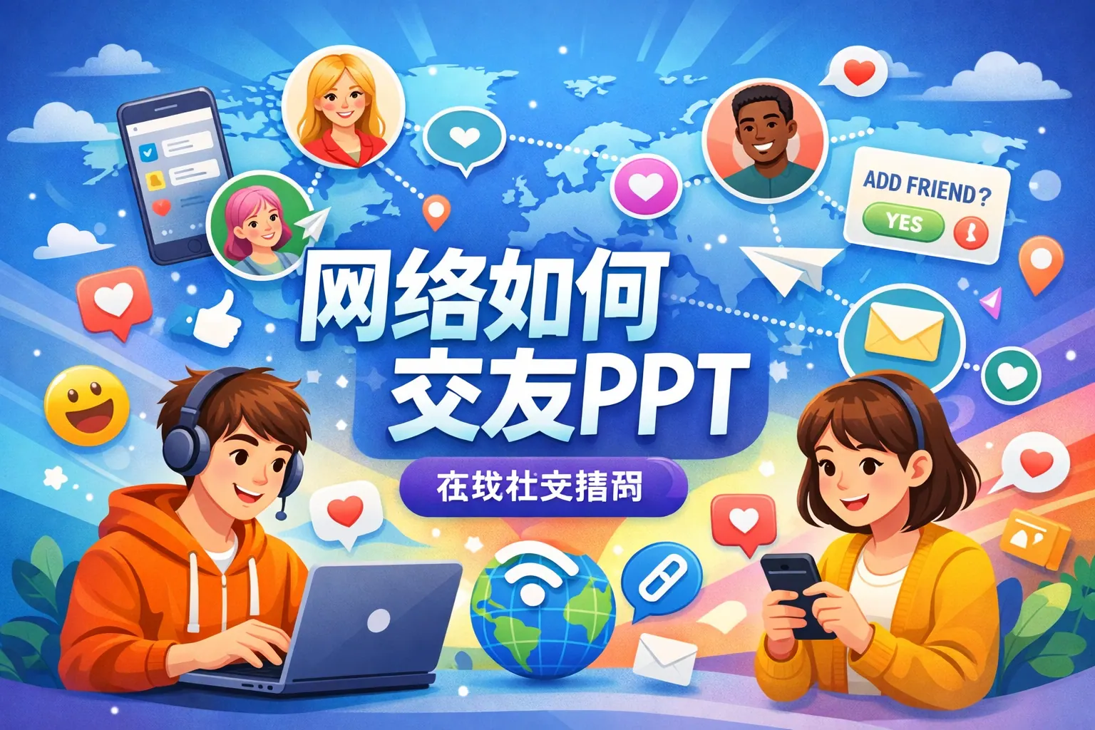 网络如何交友ppt