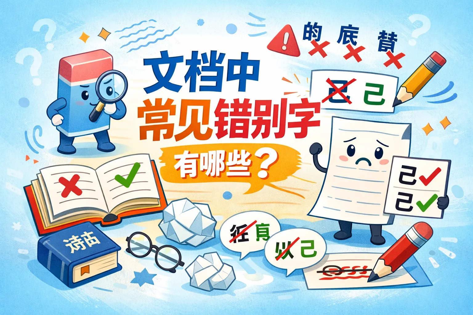 文档中常见错别字有哪些