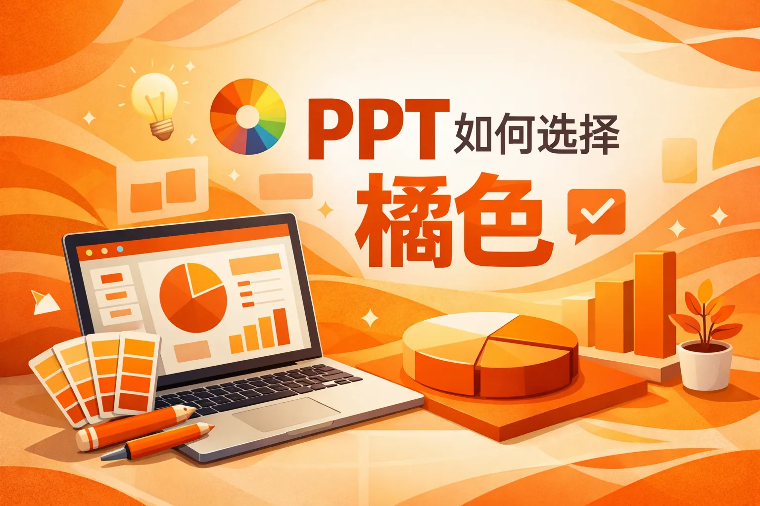 ppt如何选择橘色