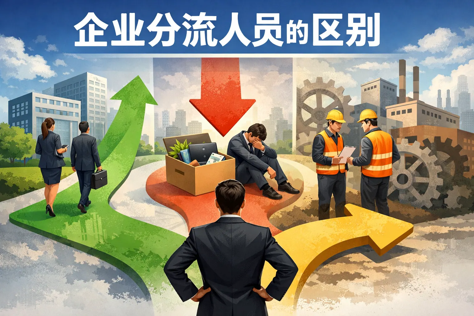 企业分流人员的区别