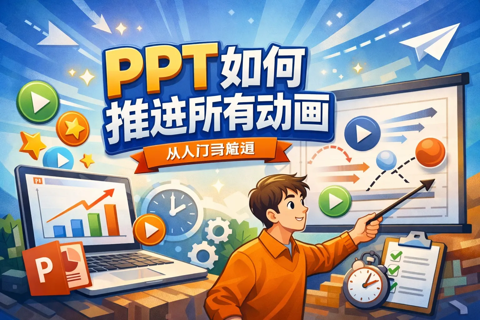 ppt如何推进所有动画