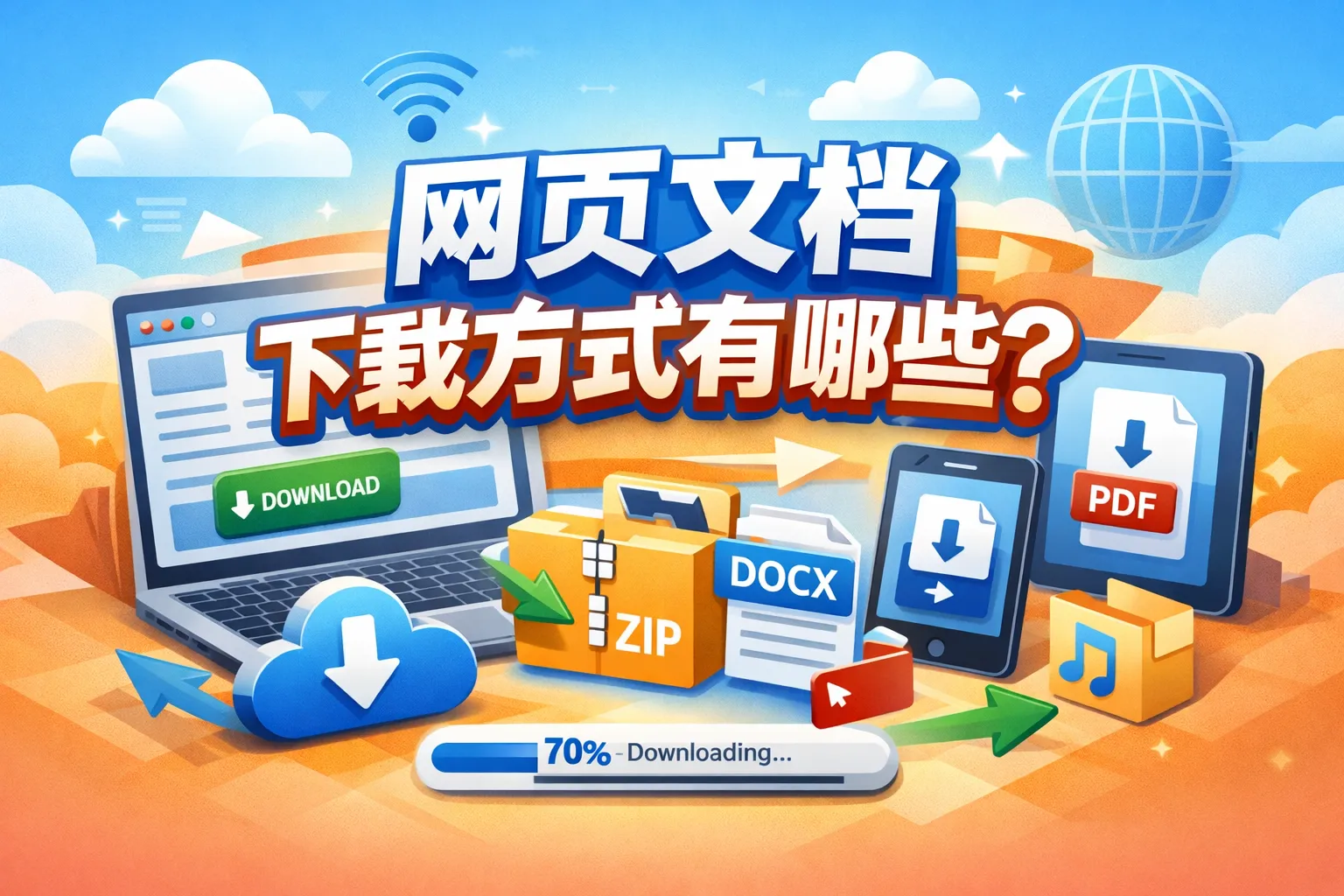 网页文档下载方式有哪些