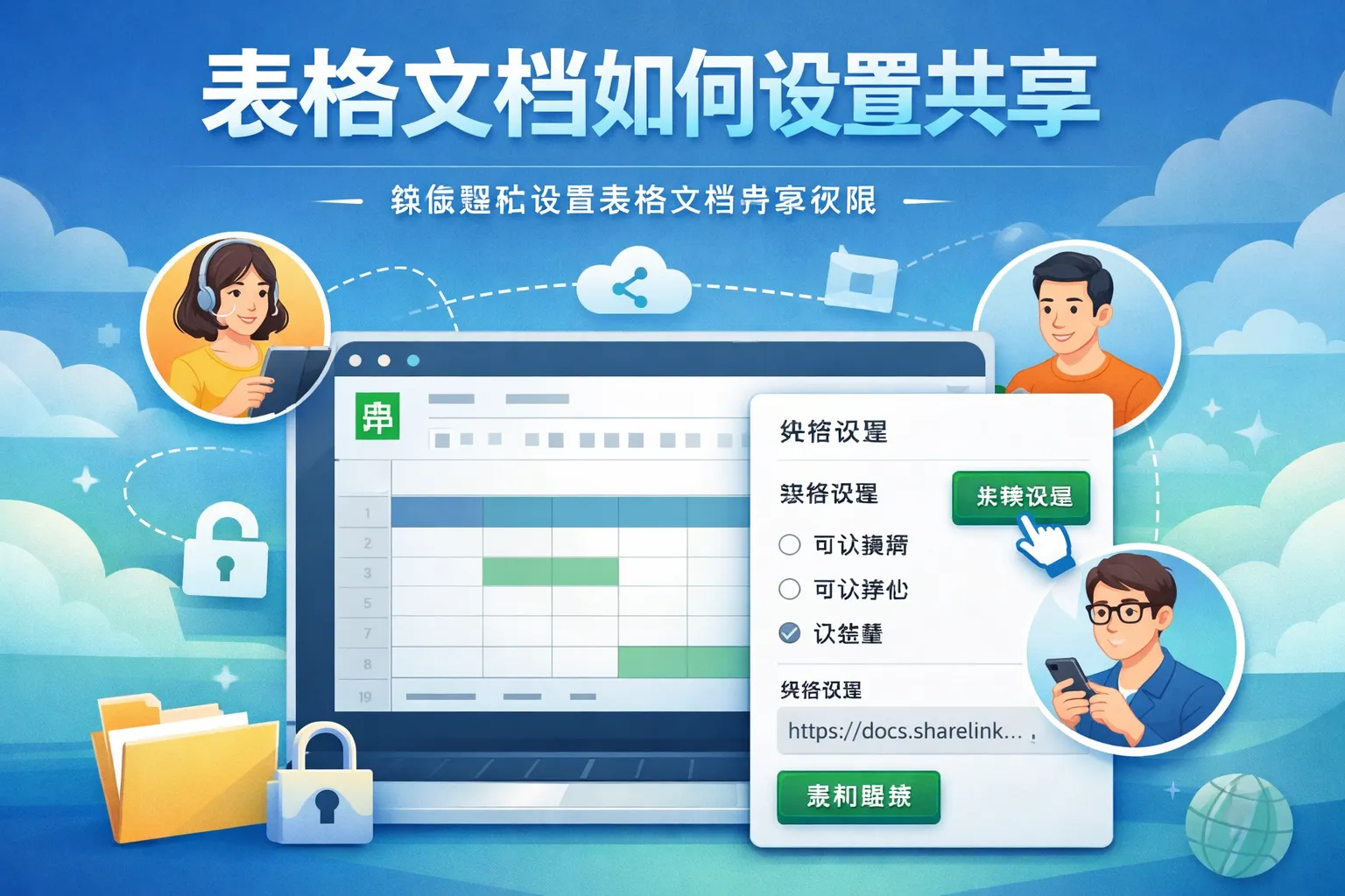 表格文档如何设置共享