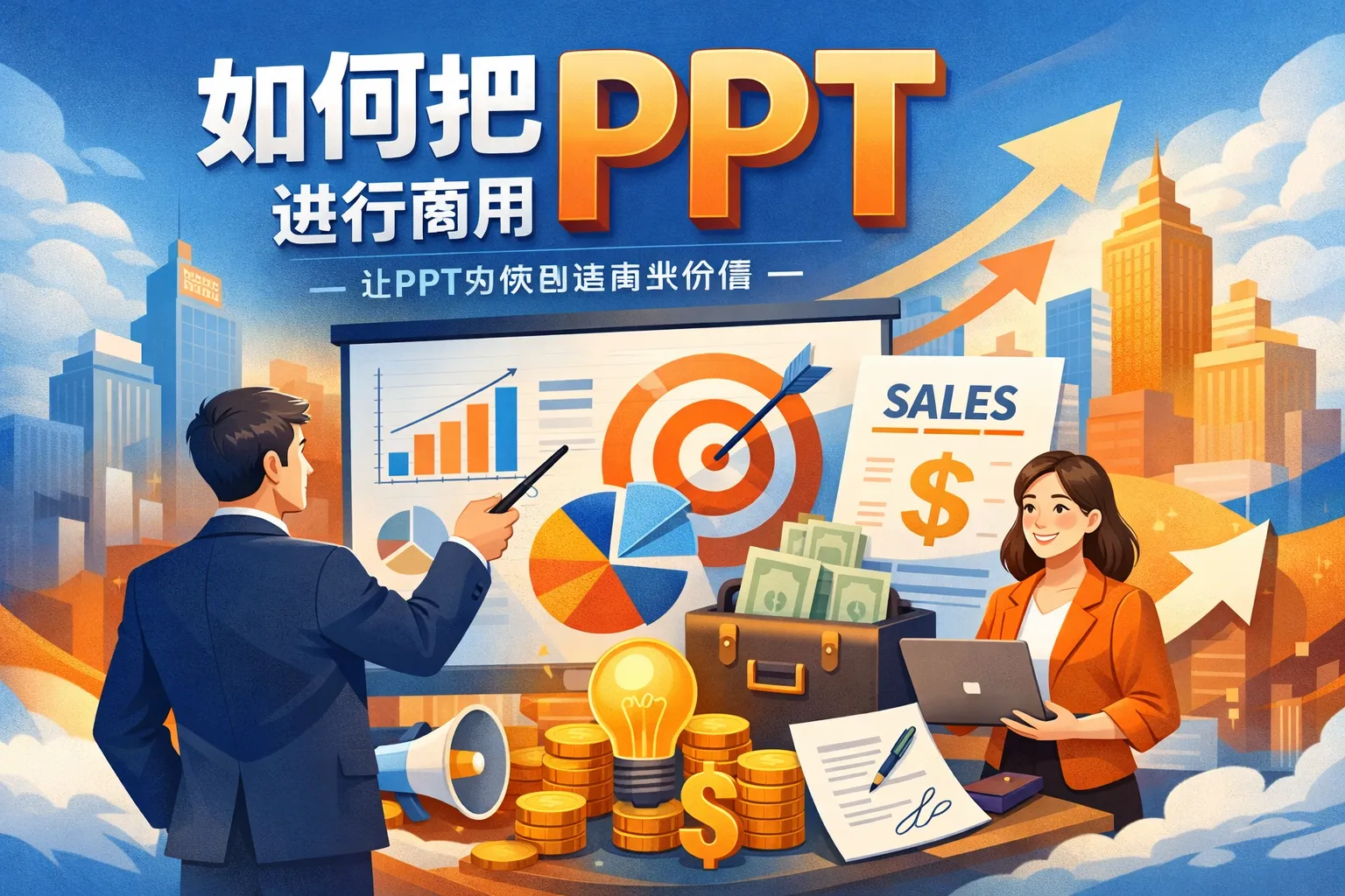 如何把ppt进行商用