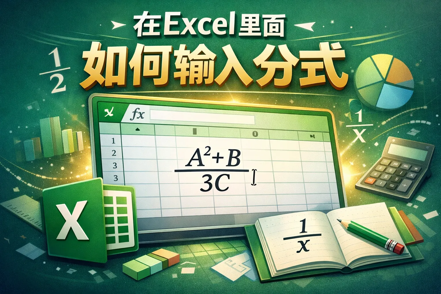 在excel里面如何输入分式