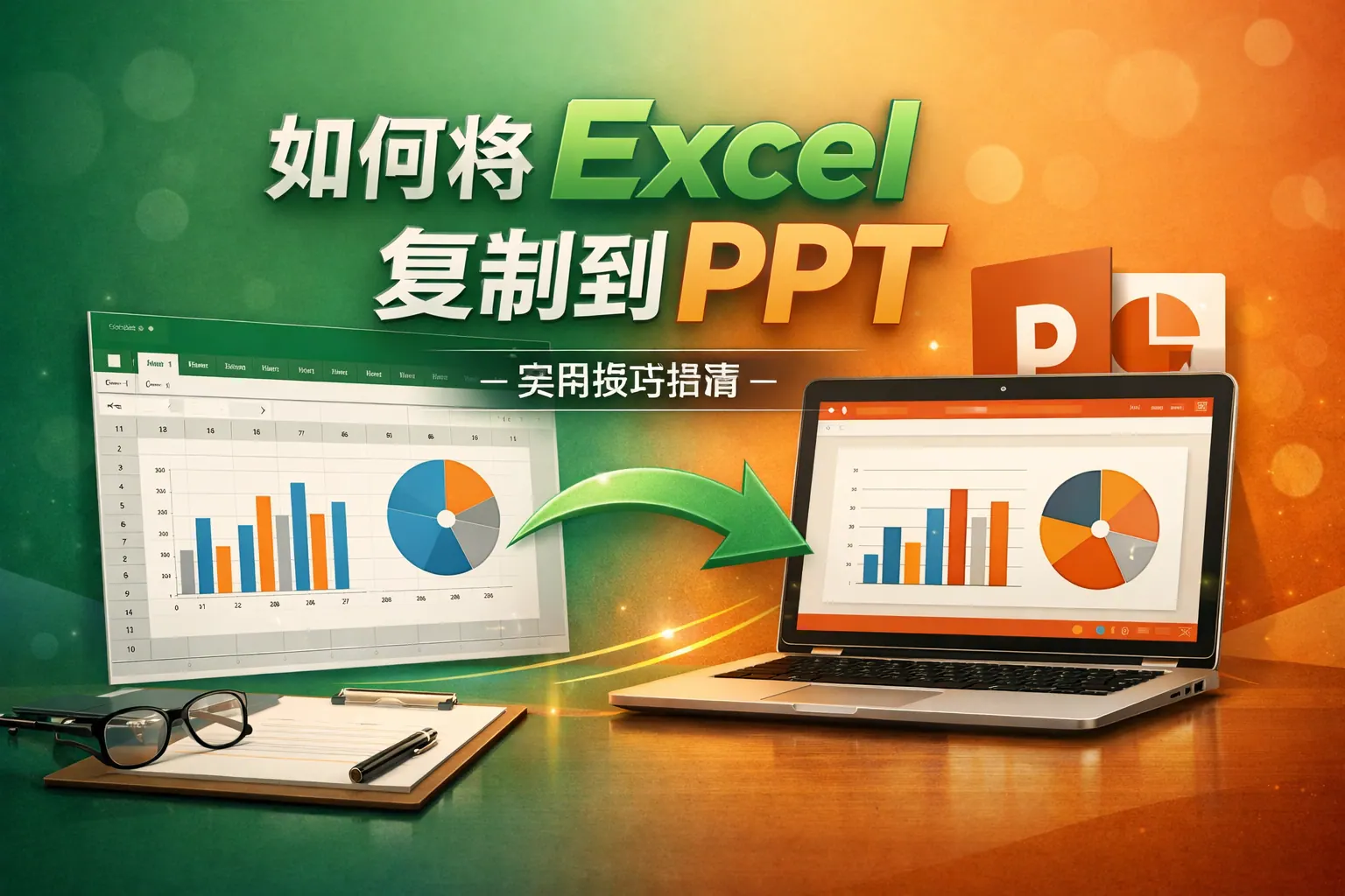 如何将excel复制到ppt