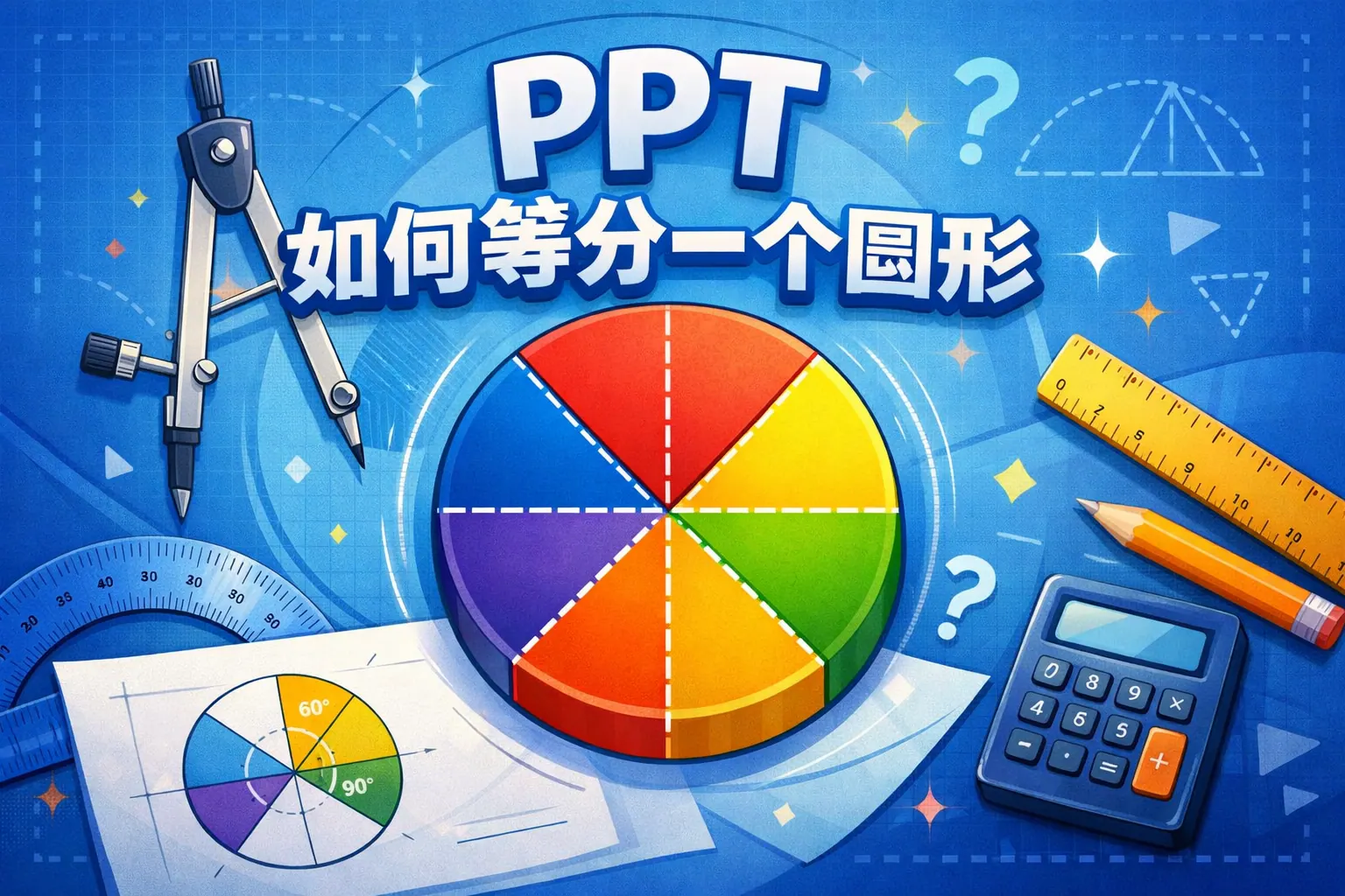 ppt如何等分一个圆形