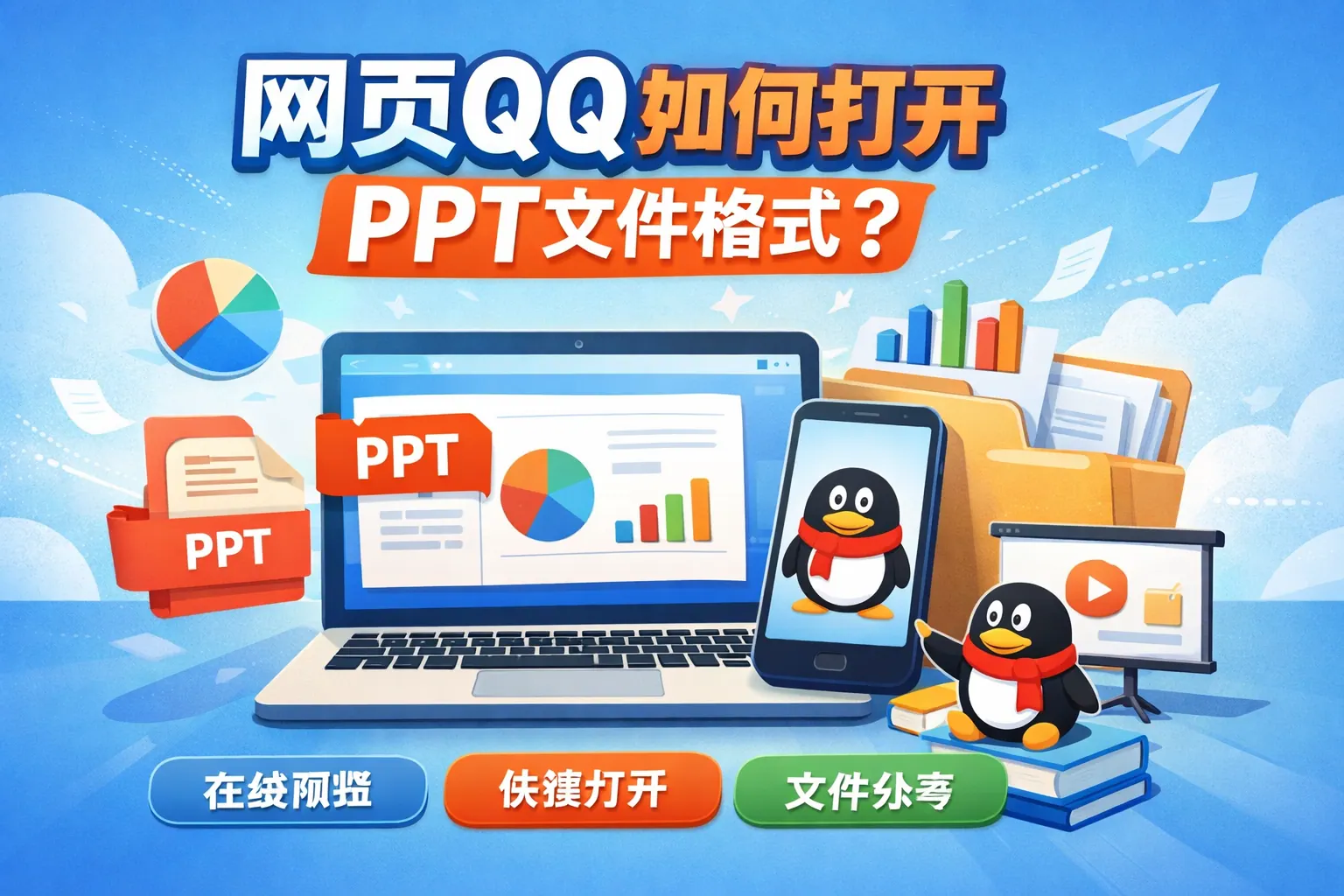 网页qq如何打开ppt文件格式