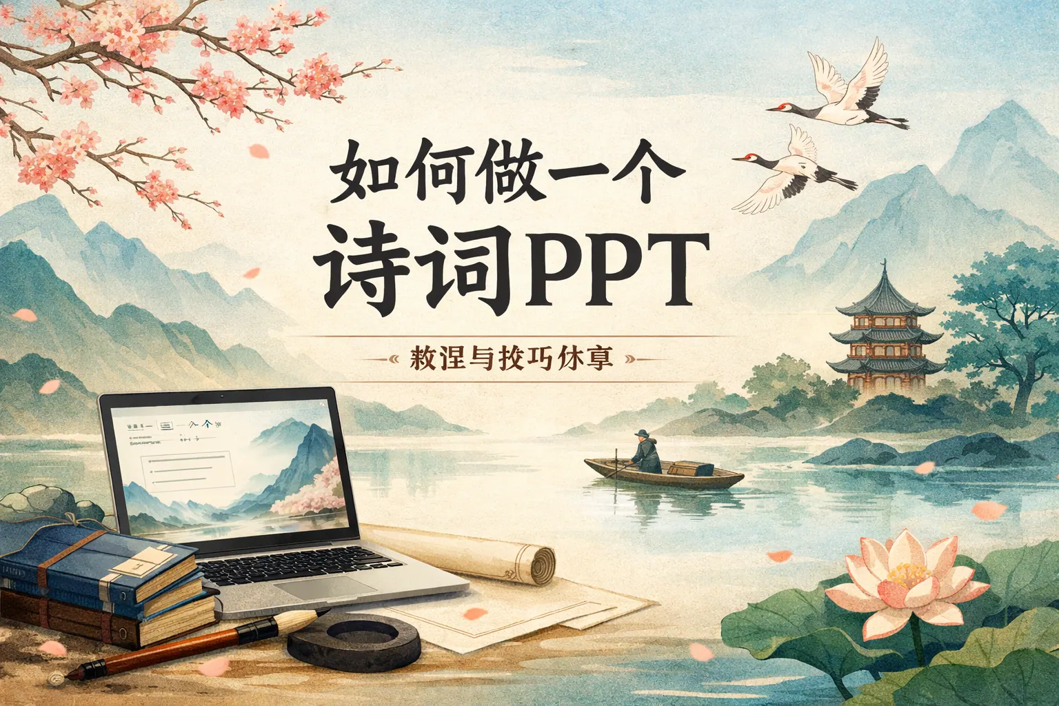 如何做一个诗词ppt