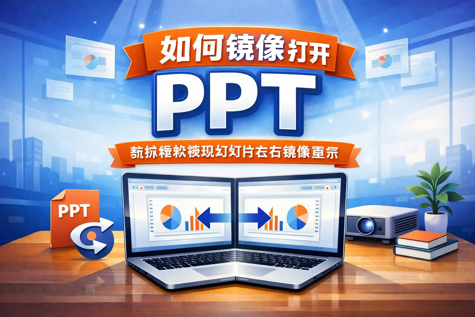 如何镜像打开ppt