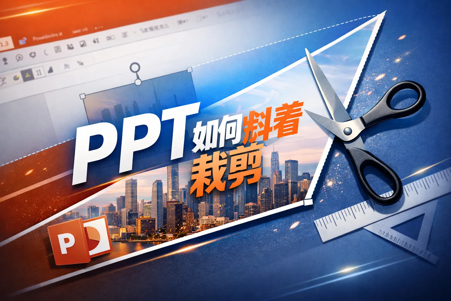 ppt如何斜着裁剪