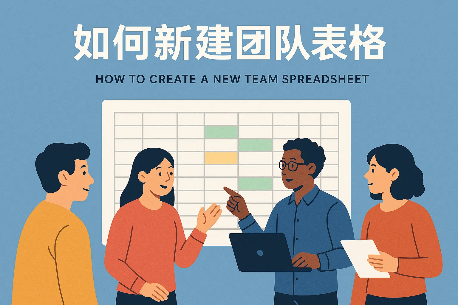 如何新建团队表格