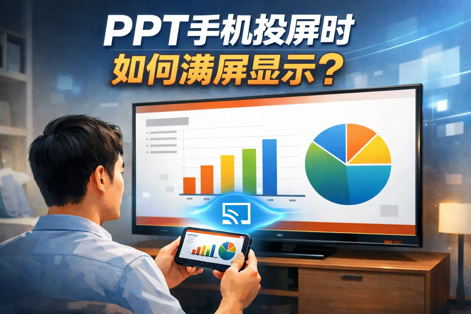 ppt手机投屏时如何满屏显示