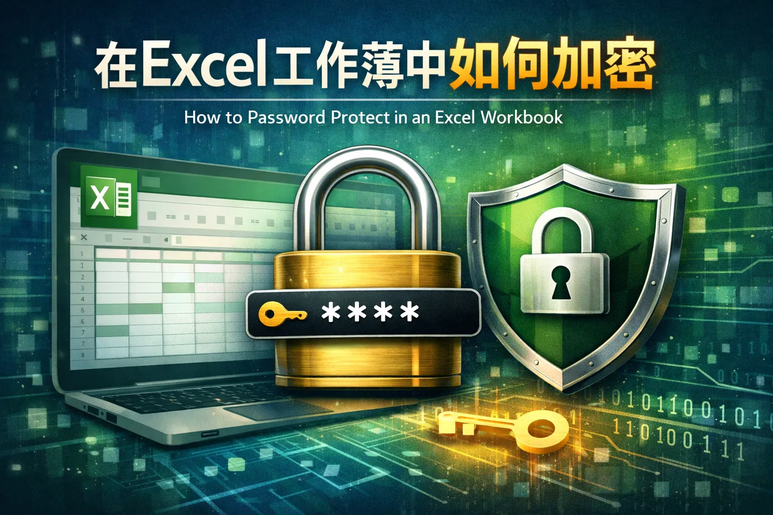 在excel工作薄中如何密码