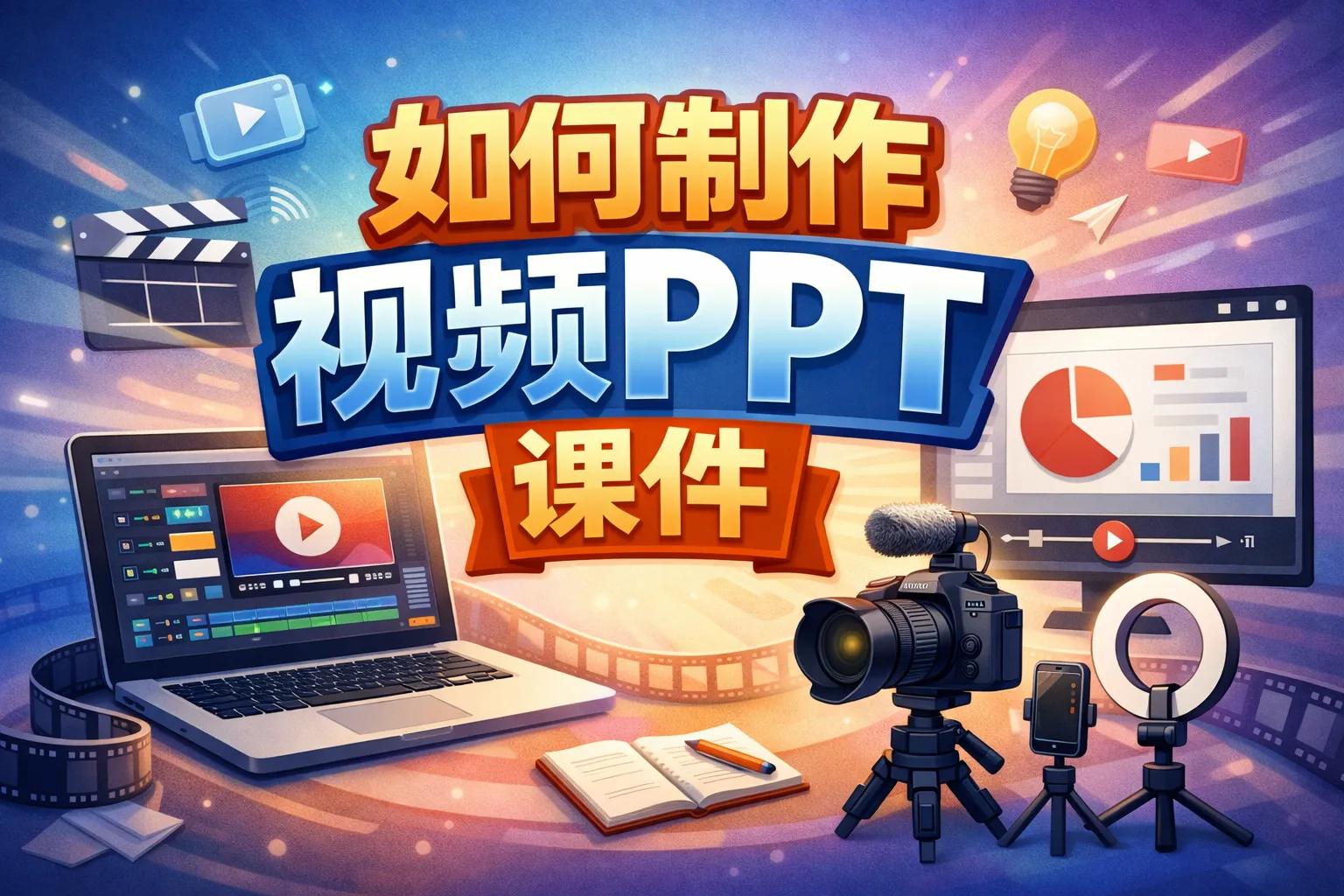 如何视频ppt课件