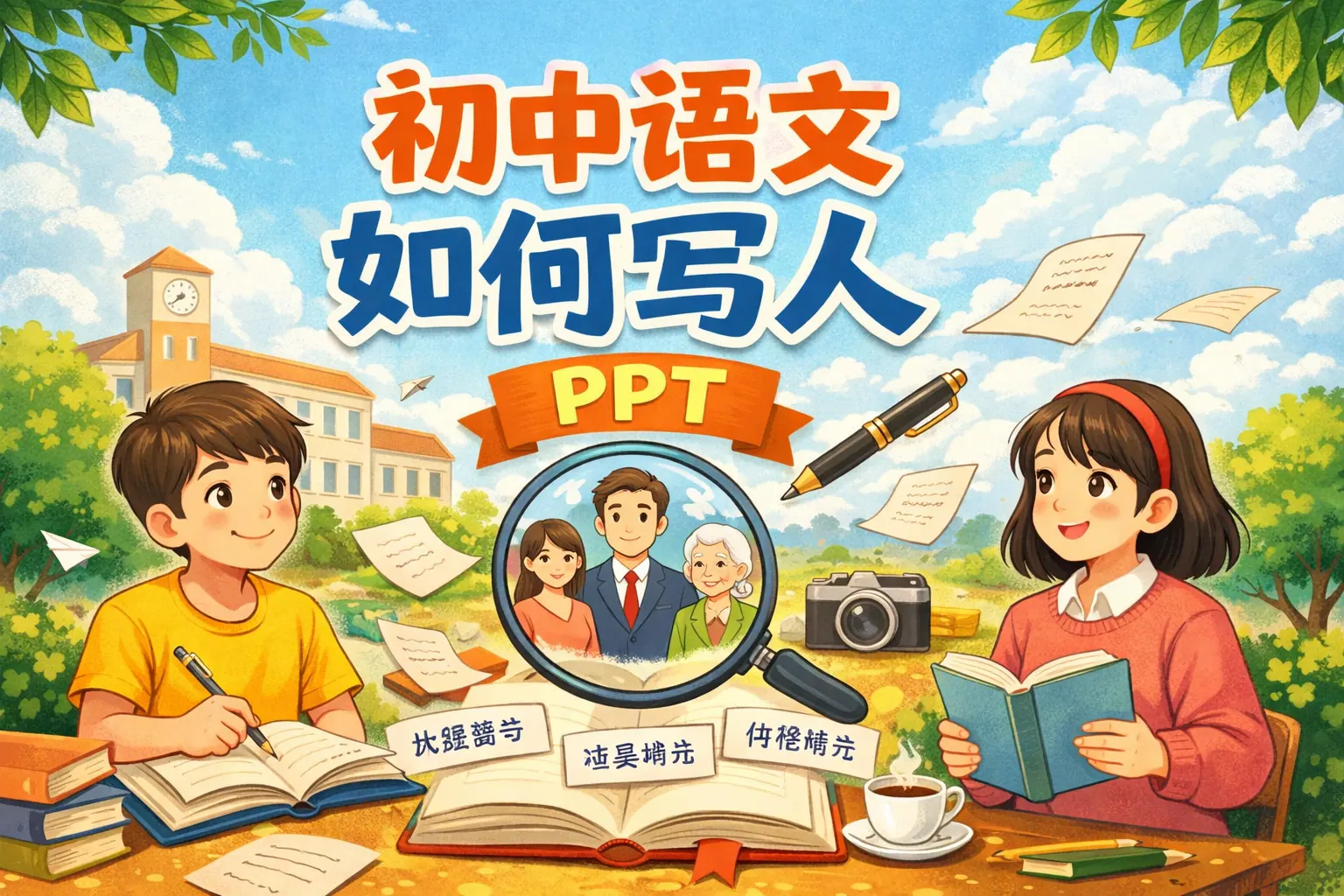 初中语文如何写人ppt