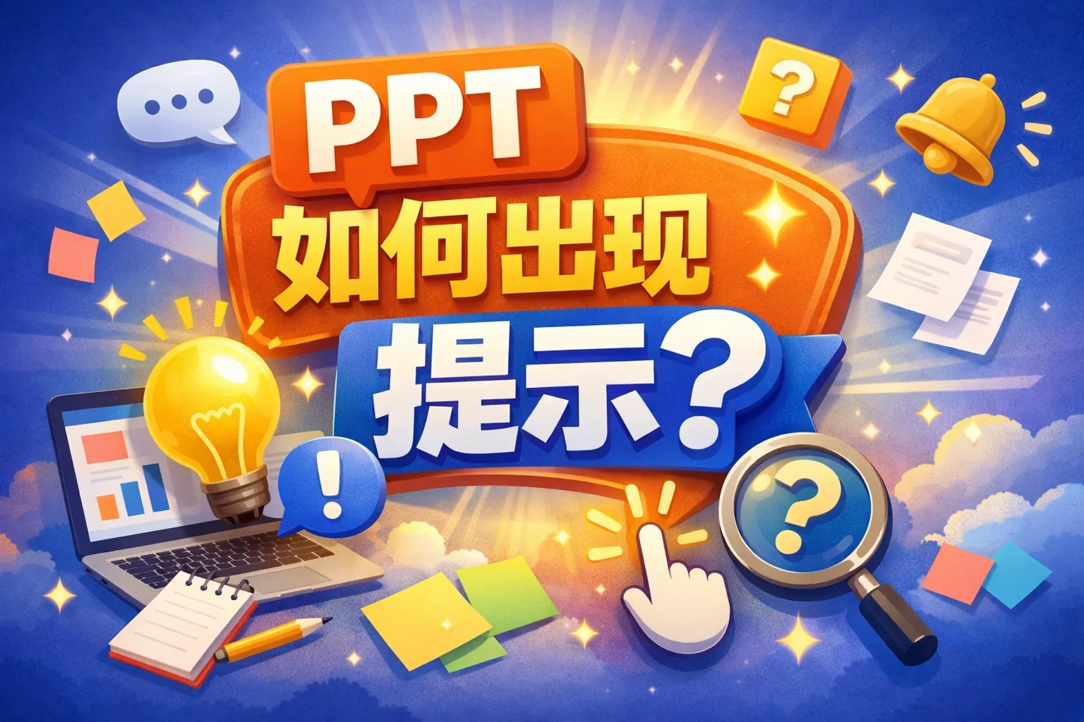 ppt如何出现提示