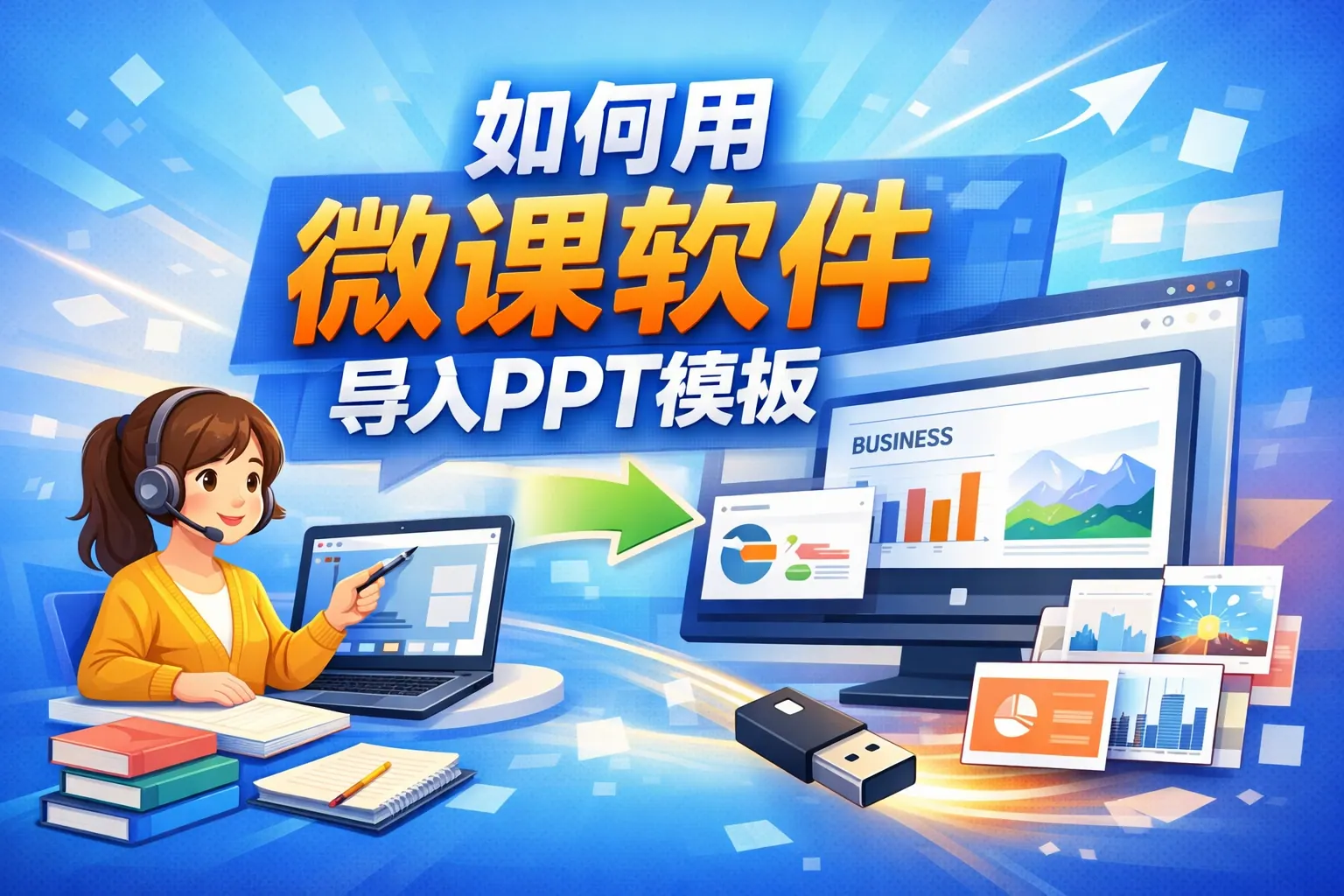 如何用微课软件导入ppt模板