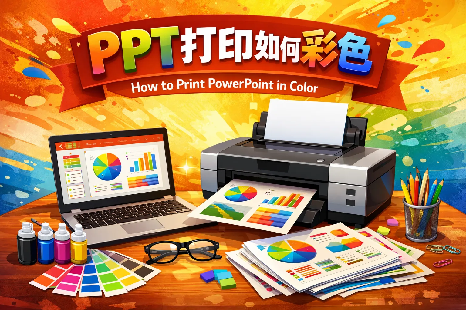 ppt打印如何彩色