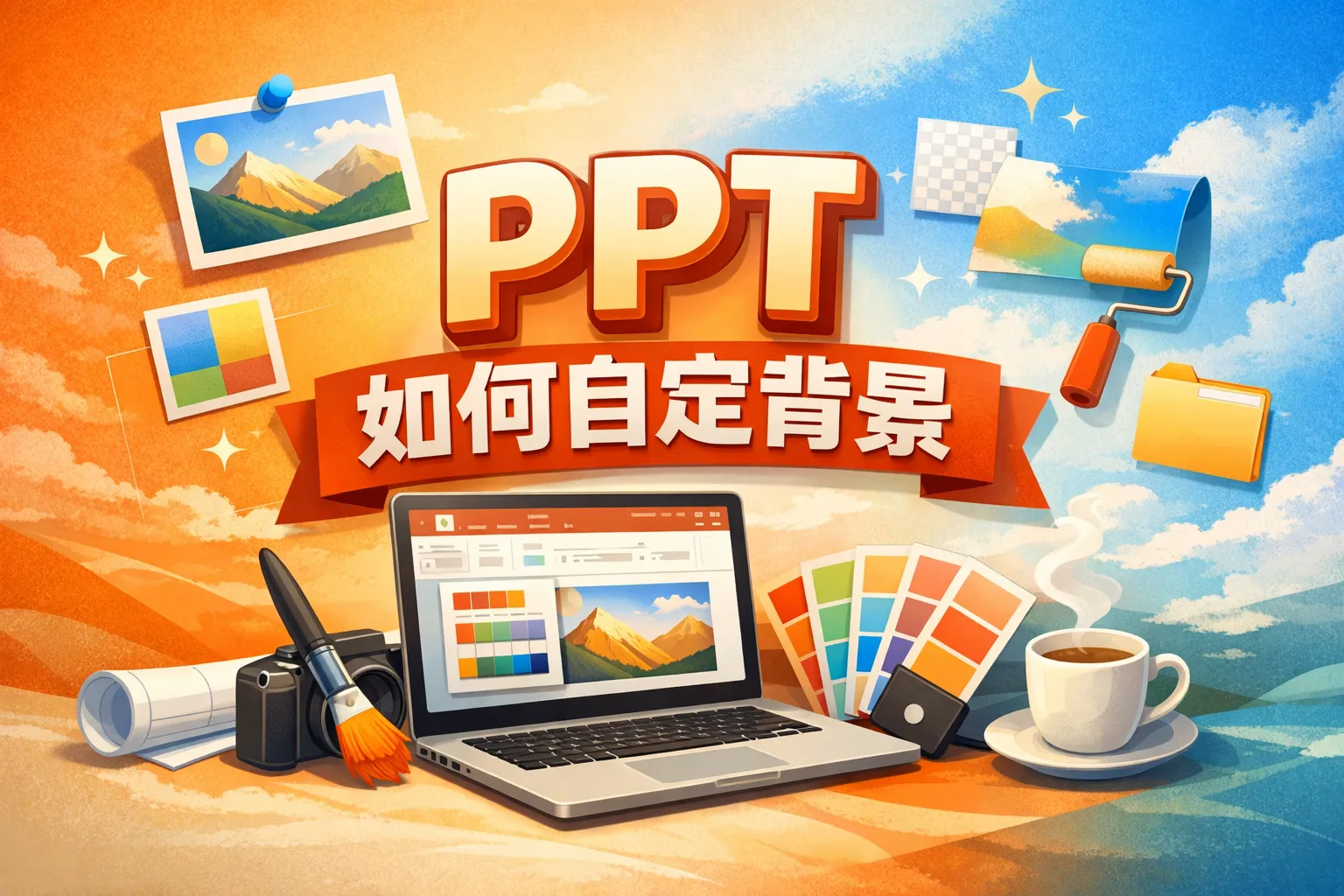 PPT如何自定背景