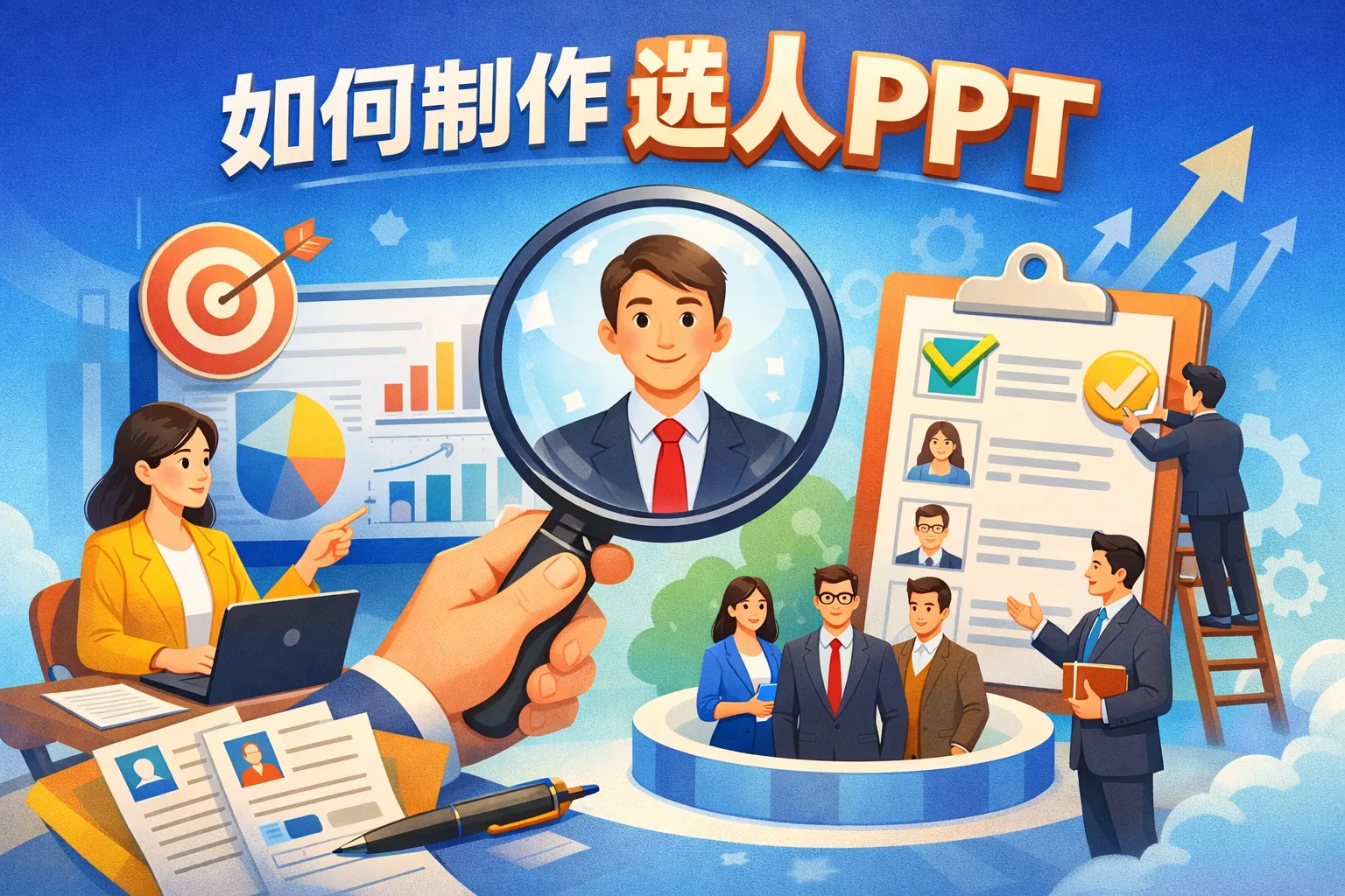 如何制作选人ppt