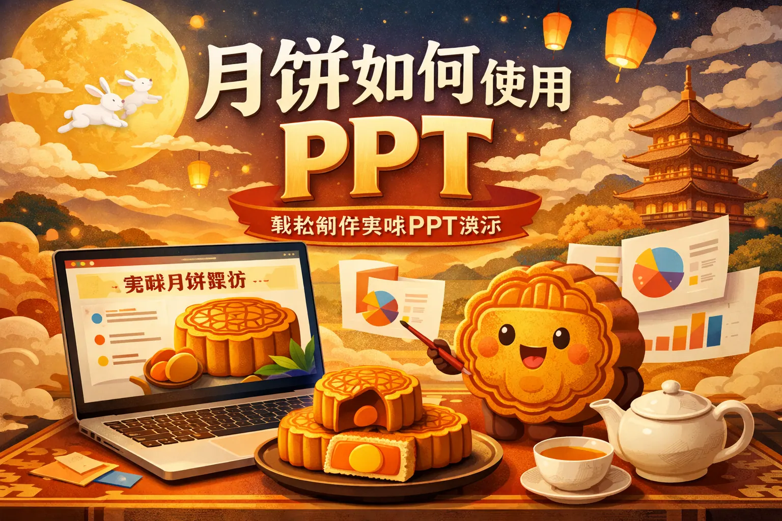 月饼如何使用ppt