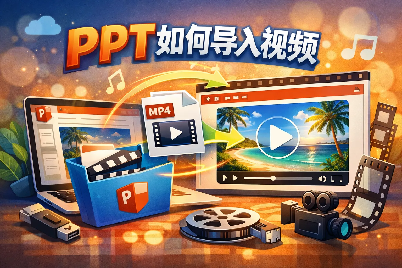 ppt 如何导入视频