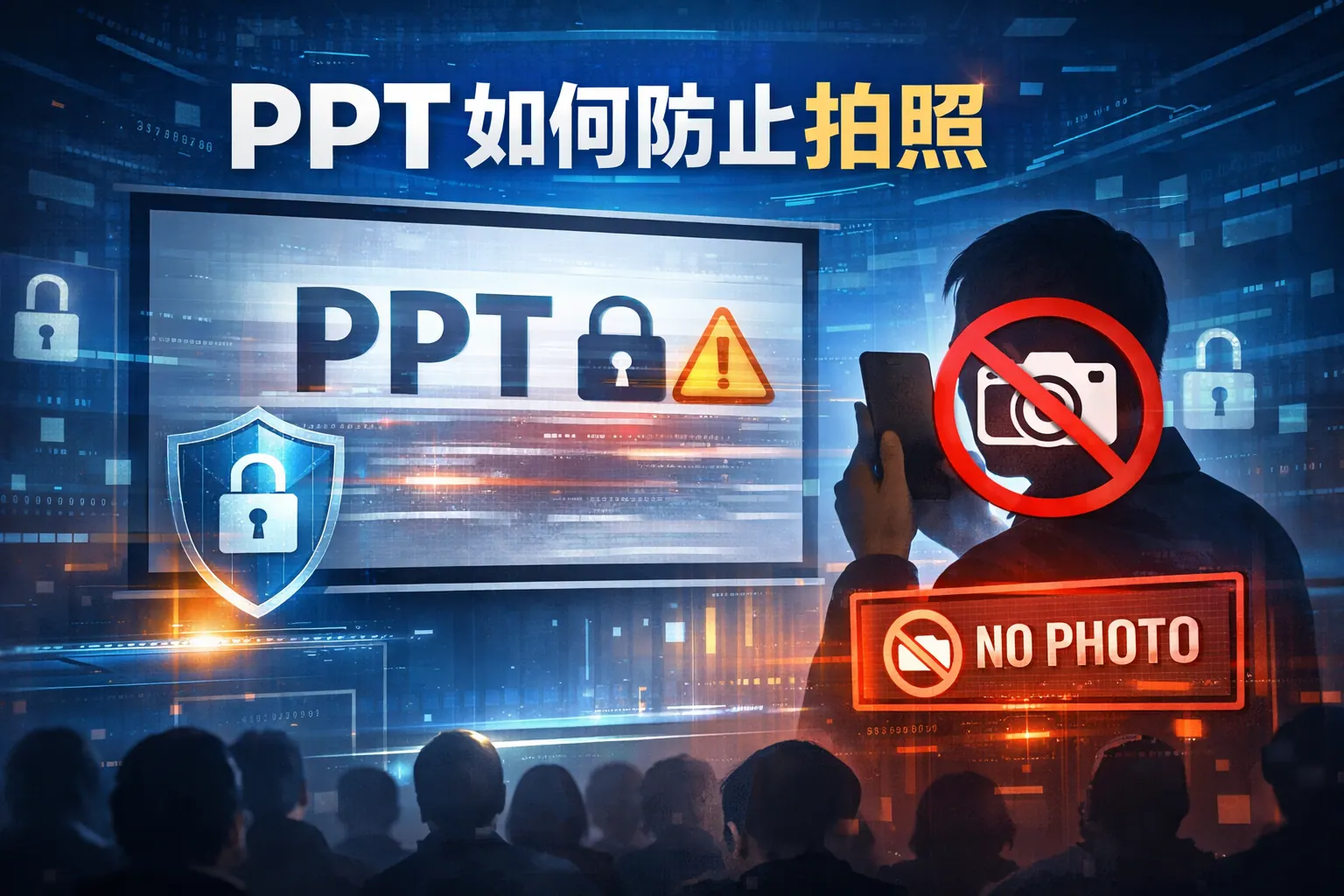 PPT如何防止拍照