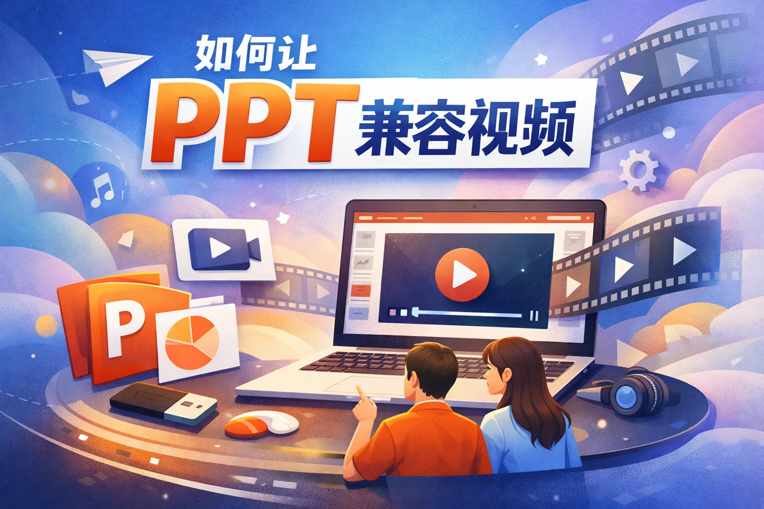 如何让ppt兼容视频