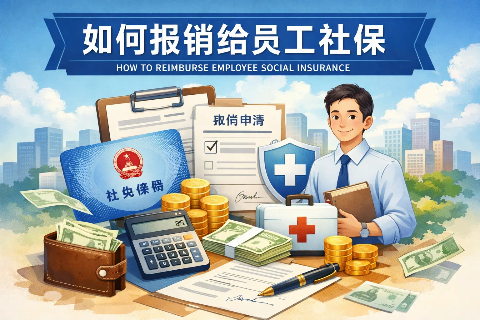 如何报销给员工社保