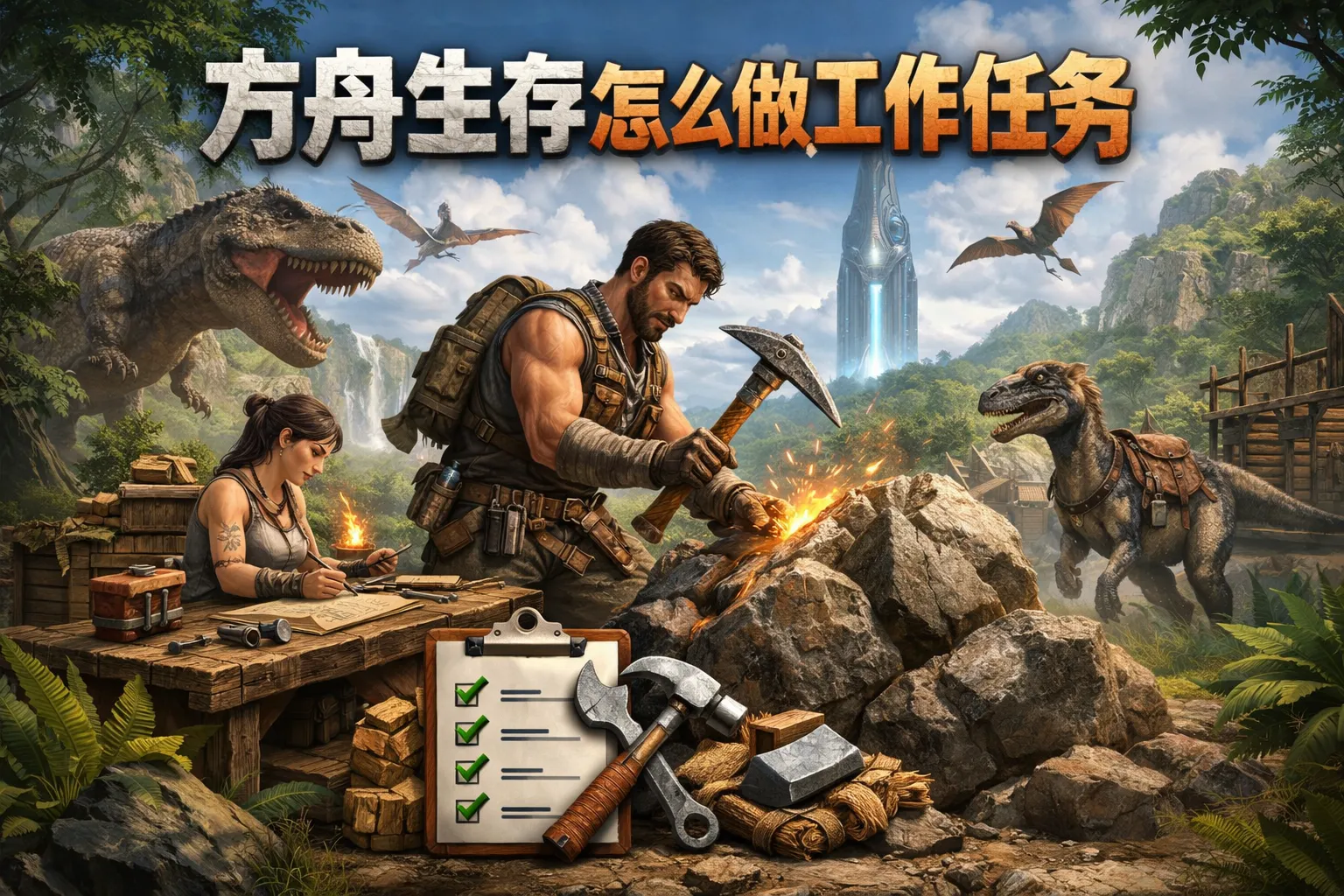 方舟生存怎么做工作任务