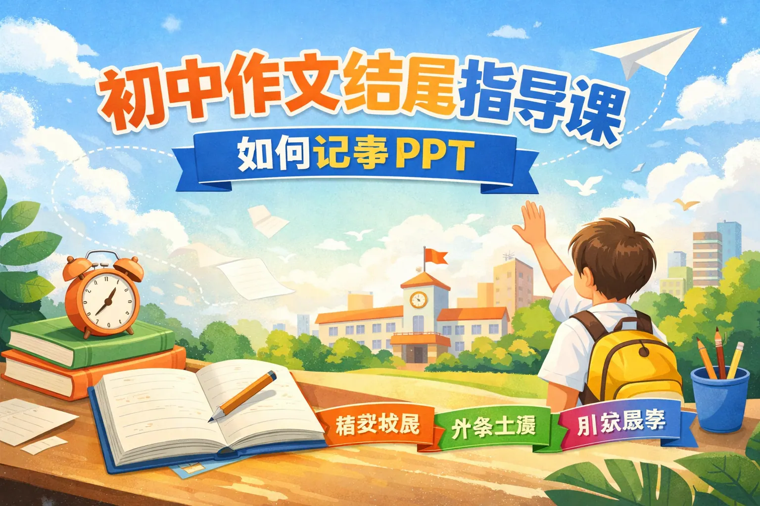 初中作文结尾指导课 如何记事ppt