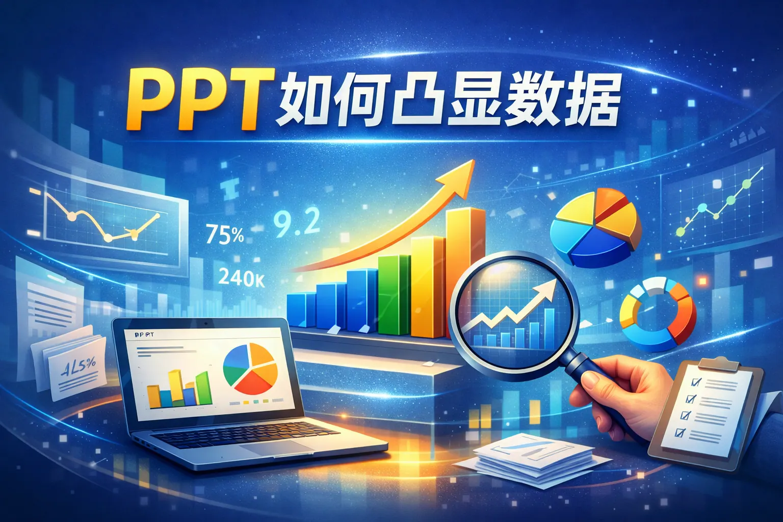 ppt如何凸显数据