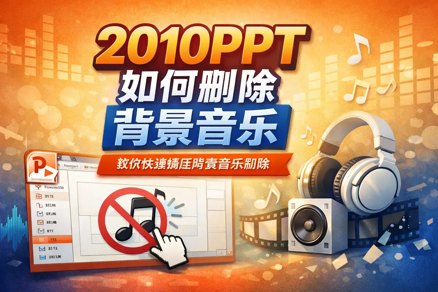 2010ppt如何删除背景音乐