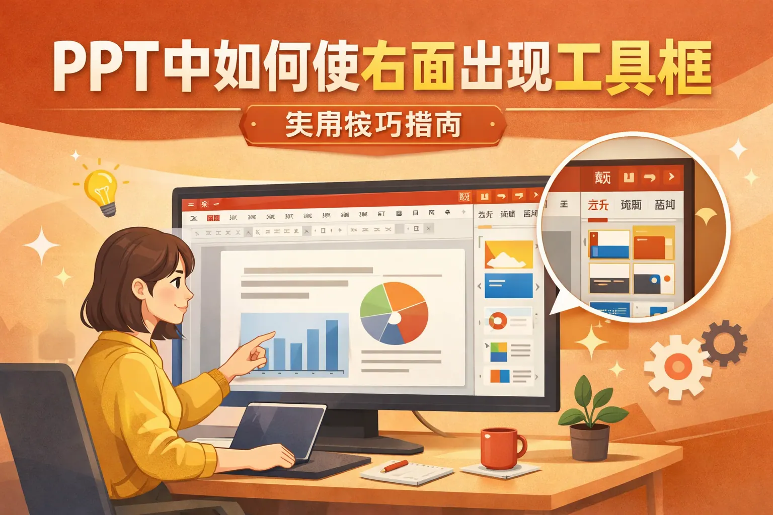 ppt中如何使右面出现工具框